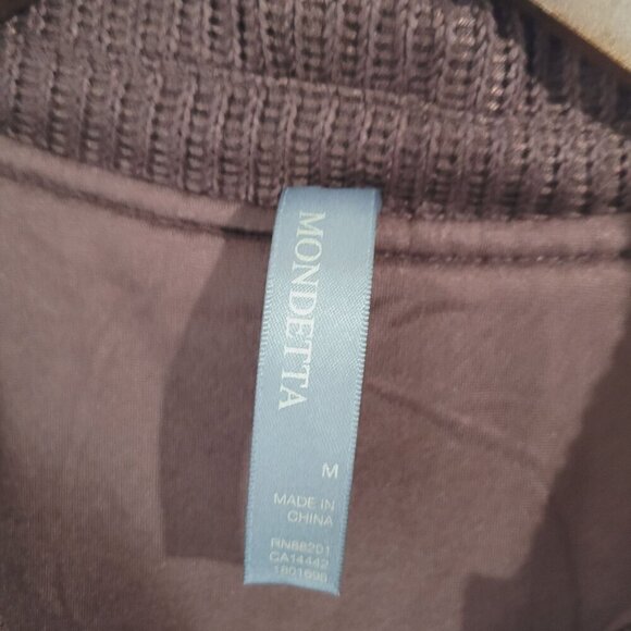 NEW Mondetta EcoVero Brown Collared Long Sleeve Dress M Sustainable// 25CT - Picture 5 of 9